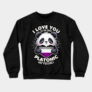 Platonic Love Panda Crewneck Sweatshirt